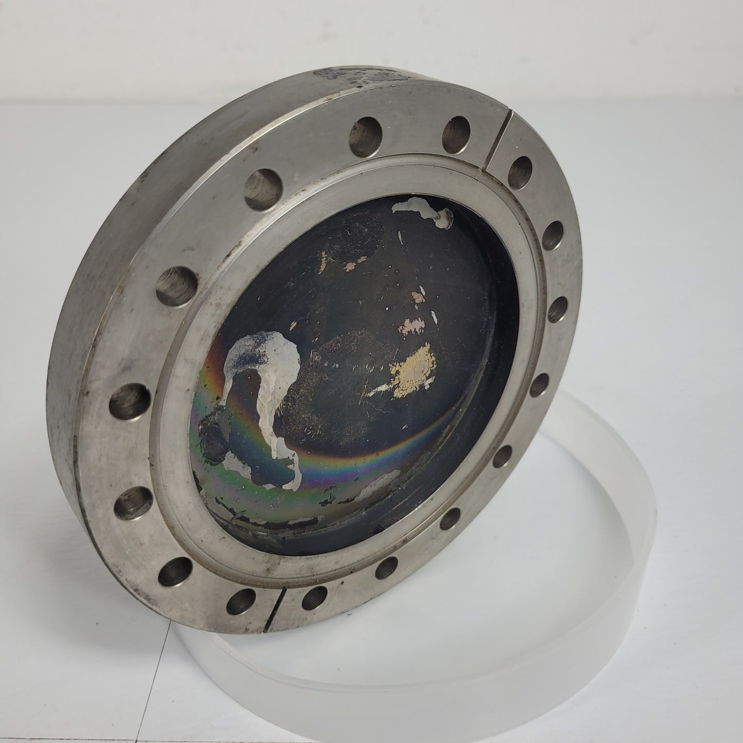 Varian DN100CF Conflat Blank Flange Inset 6" CF UHV Ultra High Vacuum SS