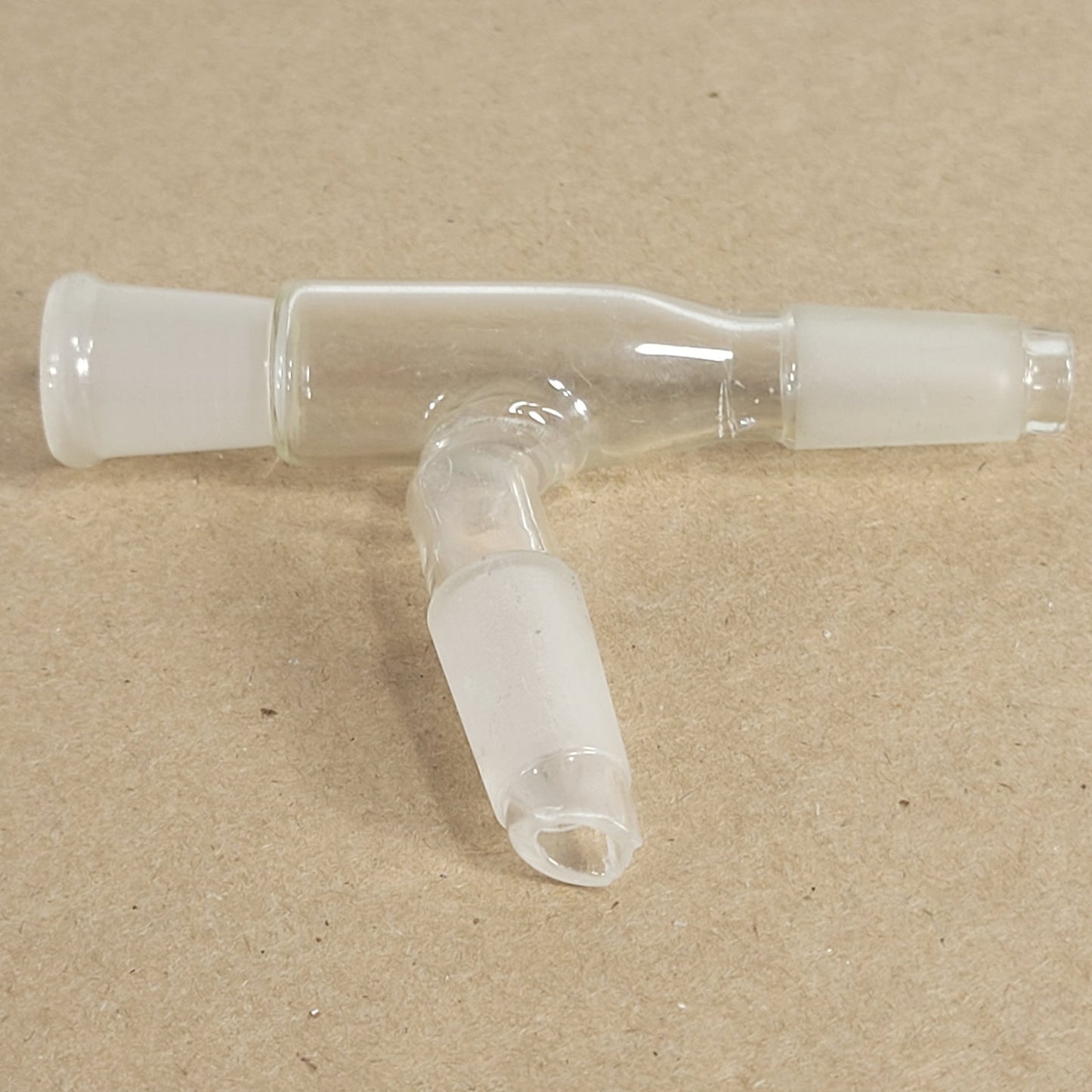 Set Of 2 Pyrex/Unbranded 9000 75° Angle 3-Way Connector 14/20 CN/SN Joints
