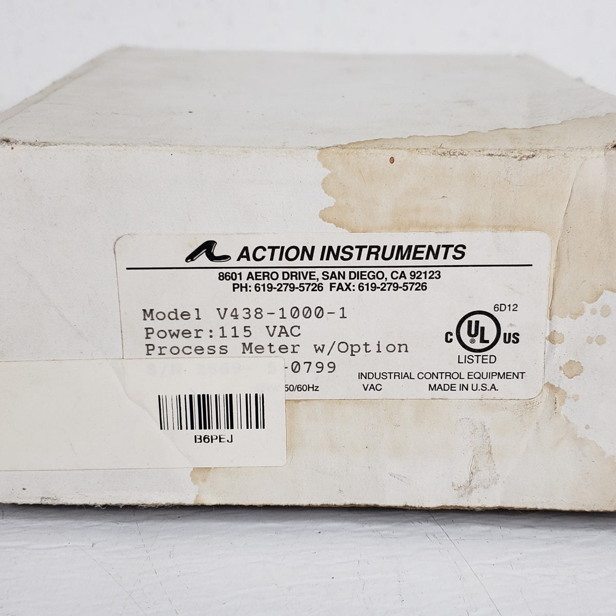 Action Instruments V438-1000-1 VisiPak DC Process Meter 120VAC Dual Relay