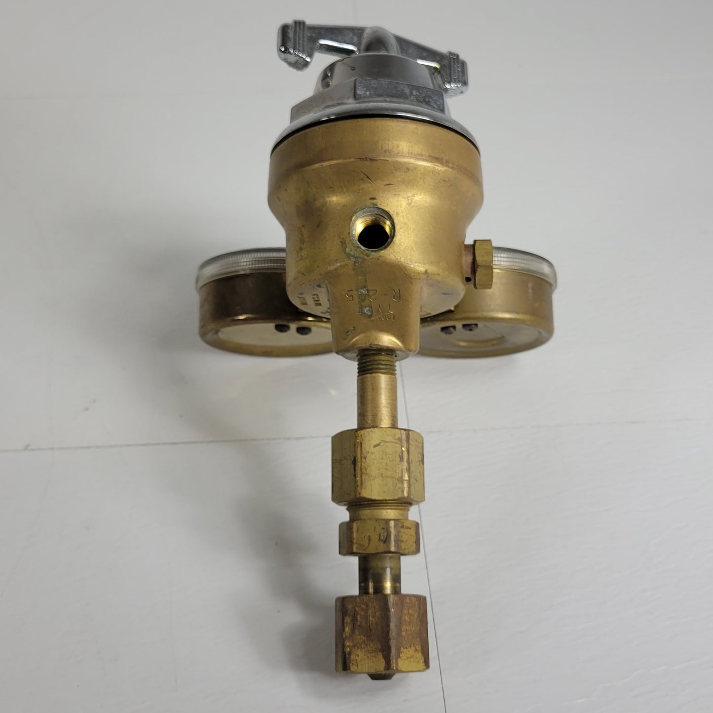 Union Carbide PUROX CGA-540 Oxygen Regulator Dual Gauge Brass Welding Gas