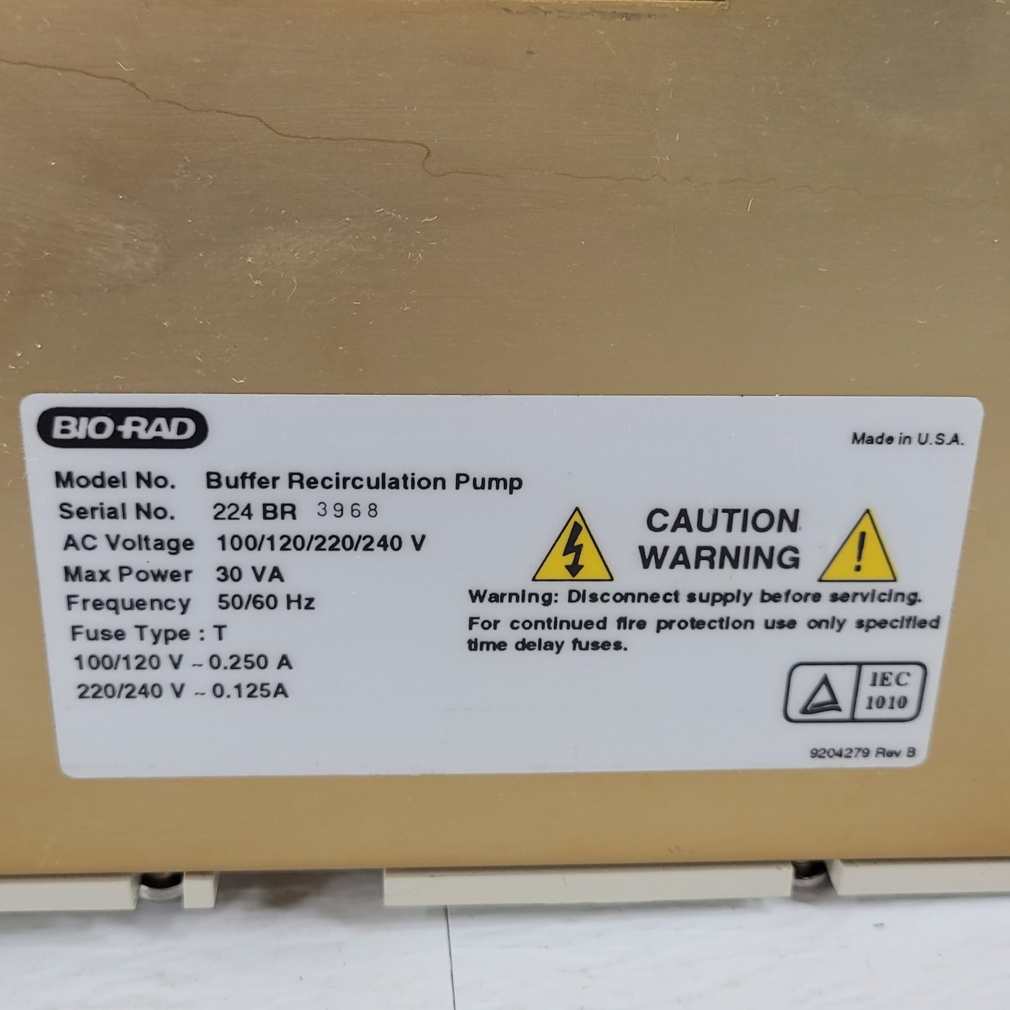Bio-Rad 224BR Variable Speed Pump Buffer Recirculation Pump Laboratory Device