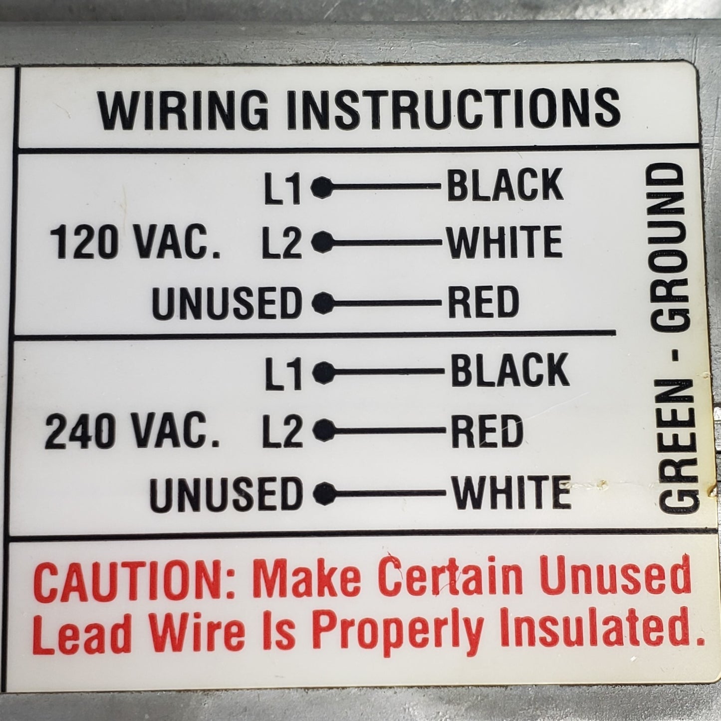 Dayton 2C831B Wall Ceiling Shutter Motor Kit 120/240V Exhaust Damper Louver