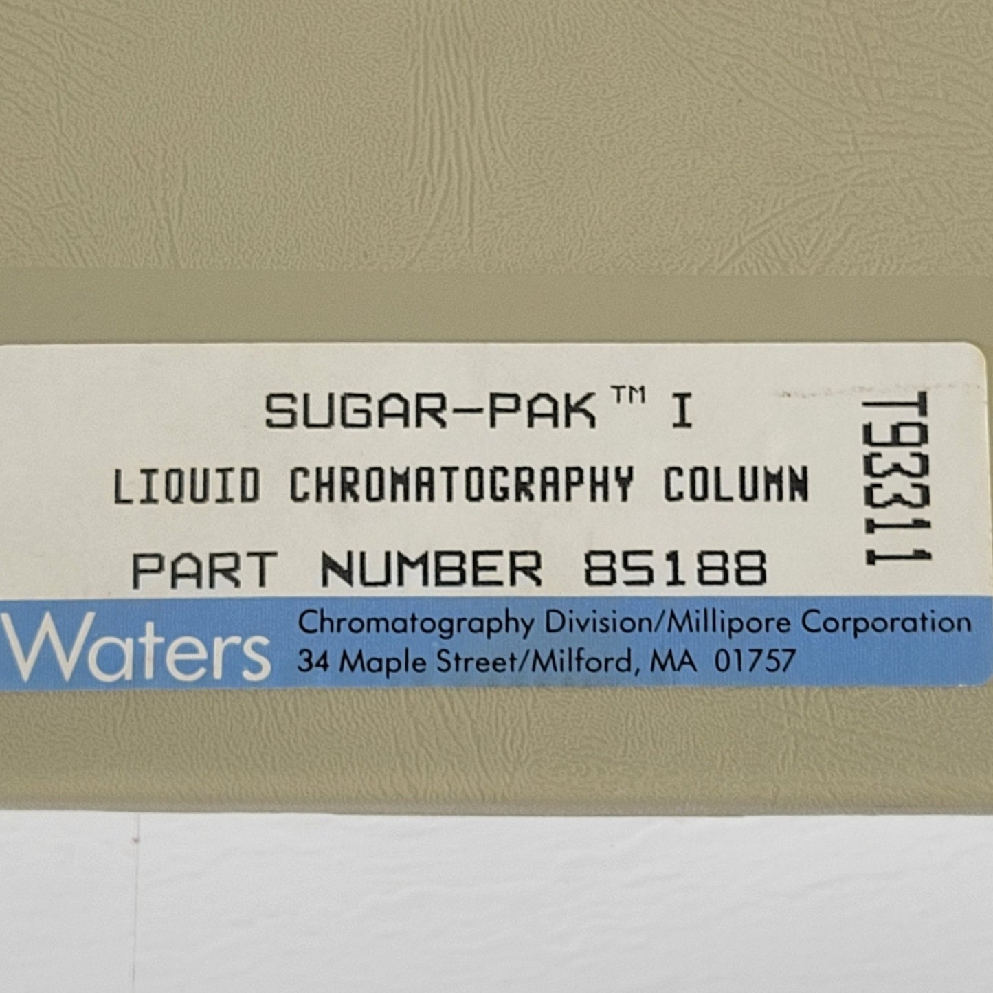 WATERS 85188 Sugar-Pak I 10μm, 6.5mm x 300mm, Liquid Chromatography Column