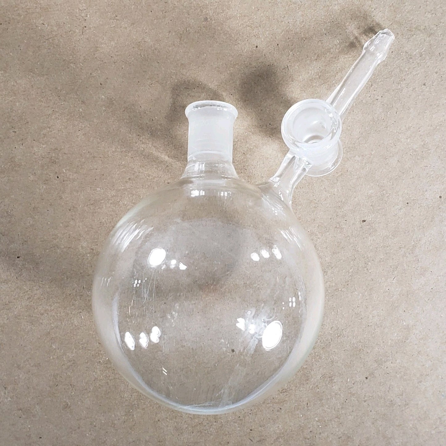 Set of 2 Chemglass AF-0528-03 250mL 14/20 CN Air-Free Round Bottom Flask