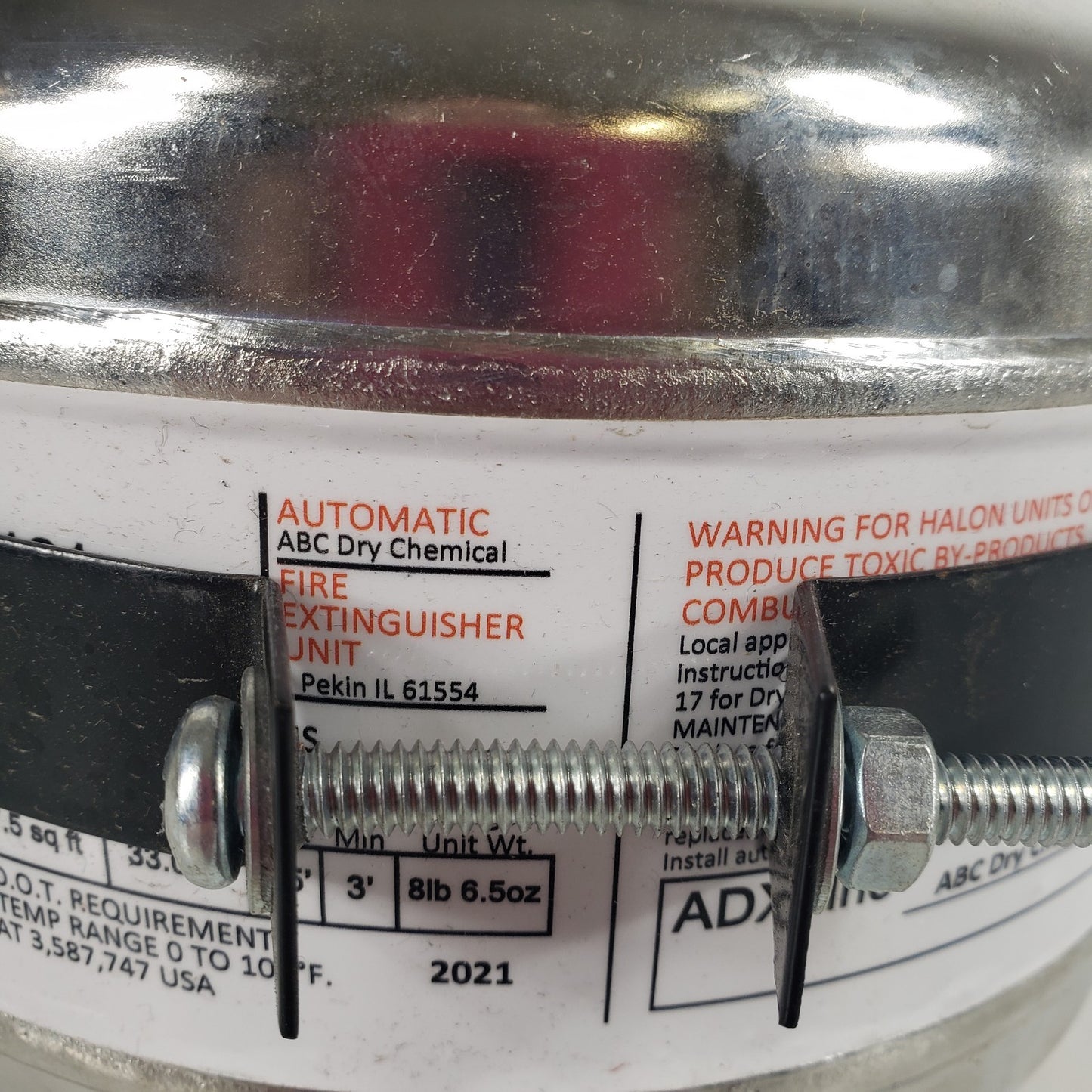 ADX 2121 5lb ABC Automatic Dry Chemical Fire Extinguisher Horizontal Mount