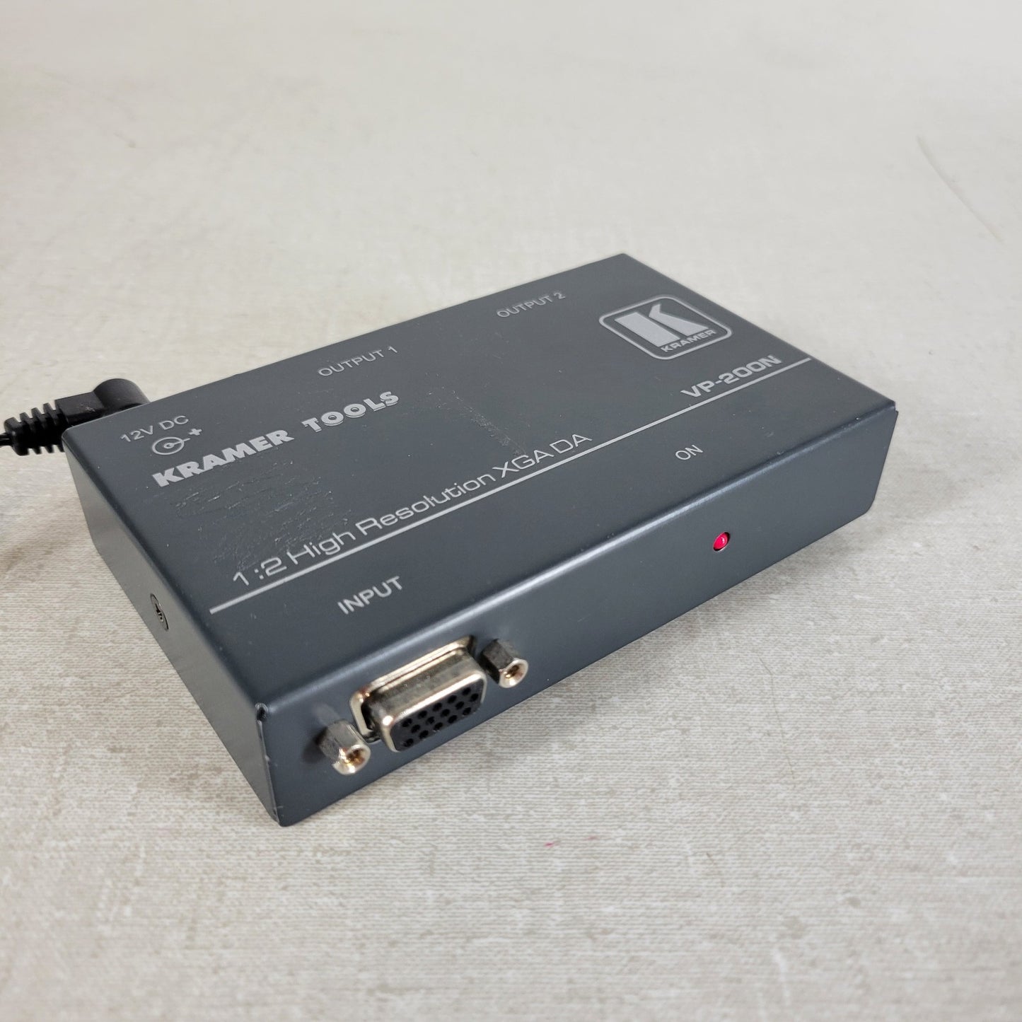Kramer VP-200N 1:2 UXGA VGA Distribution Amplifier Amp DA 15-Pin HD 12V PSU