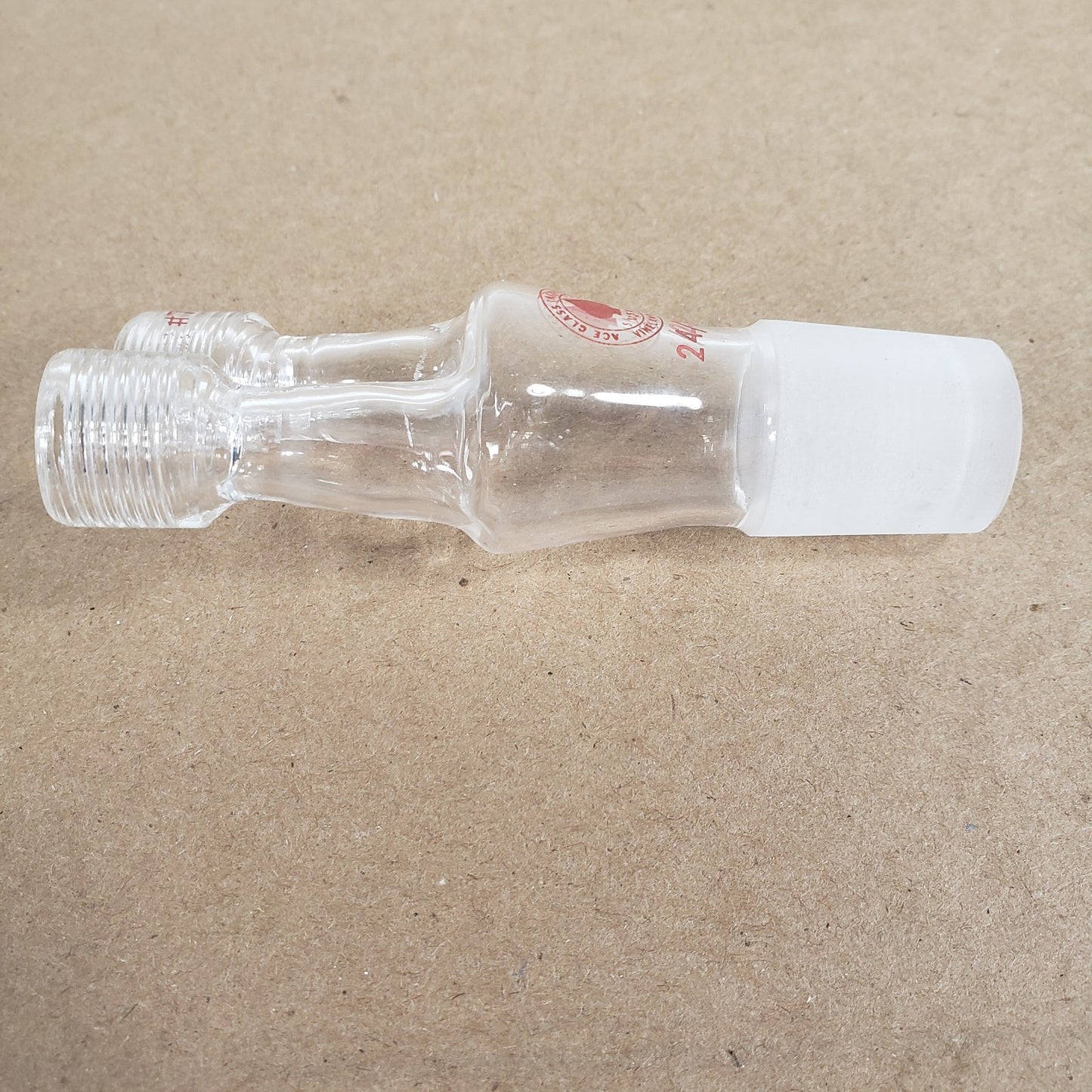 Set of 2 Ace Glass Inc. 5031-10 Twin Adapter 24/25 Bottom #7 Threads Top