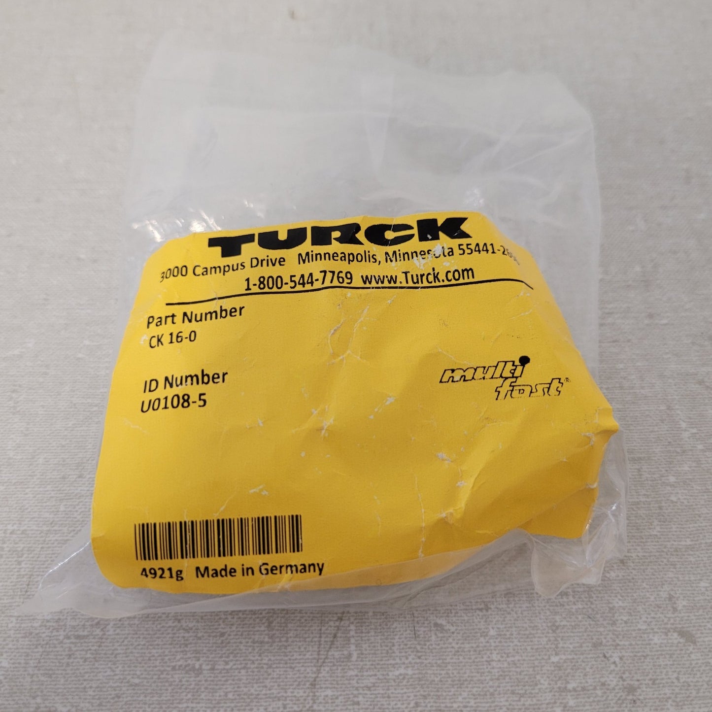 Turck CK 16-0 MultiFast M23 Female 16-Pin Field-Wireable Connector U0108-5 New