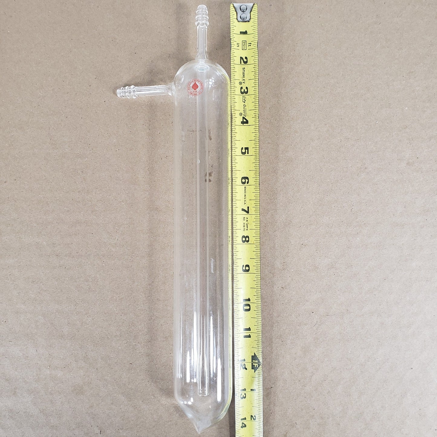 Ace Glass Inc. Large Jacketed Cold Finger Straight Barbed Top and Side Joints