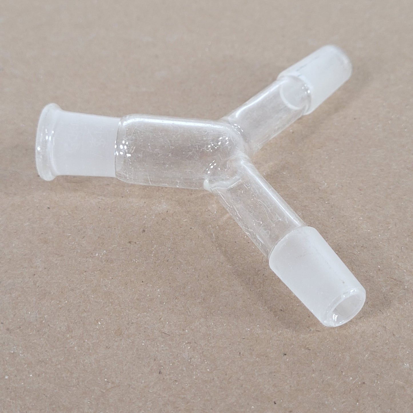 Lot of 3 Chemglass AF-0502-01 Airfree Schlenk 3-Way Adapters 14/20