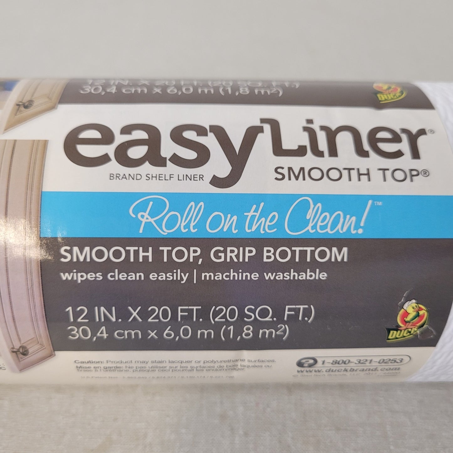 3x EasyLiner Smooth Top Shelf Liner White 12 in x 20 ft Non-Adhesive Drawer Roll
