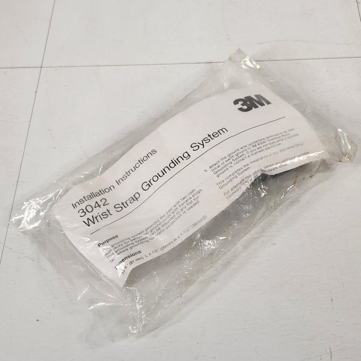 3M 3042 Wrist Strap Grounding System ESD Bench Block Dual Banana Jacks 10ft