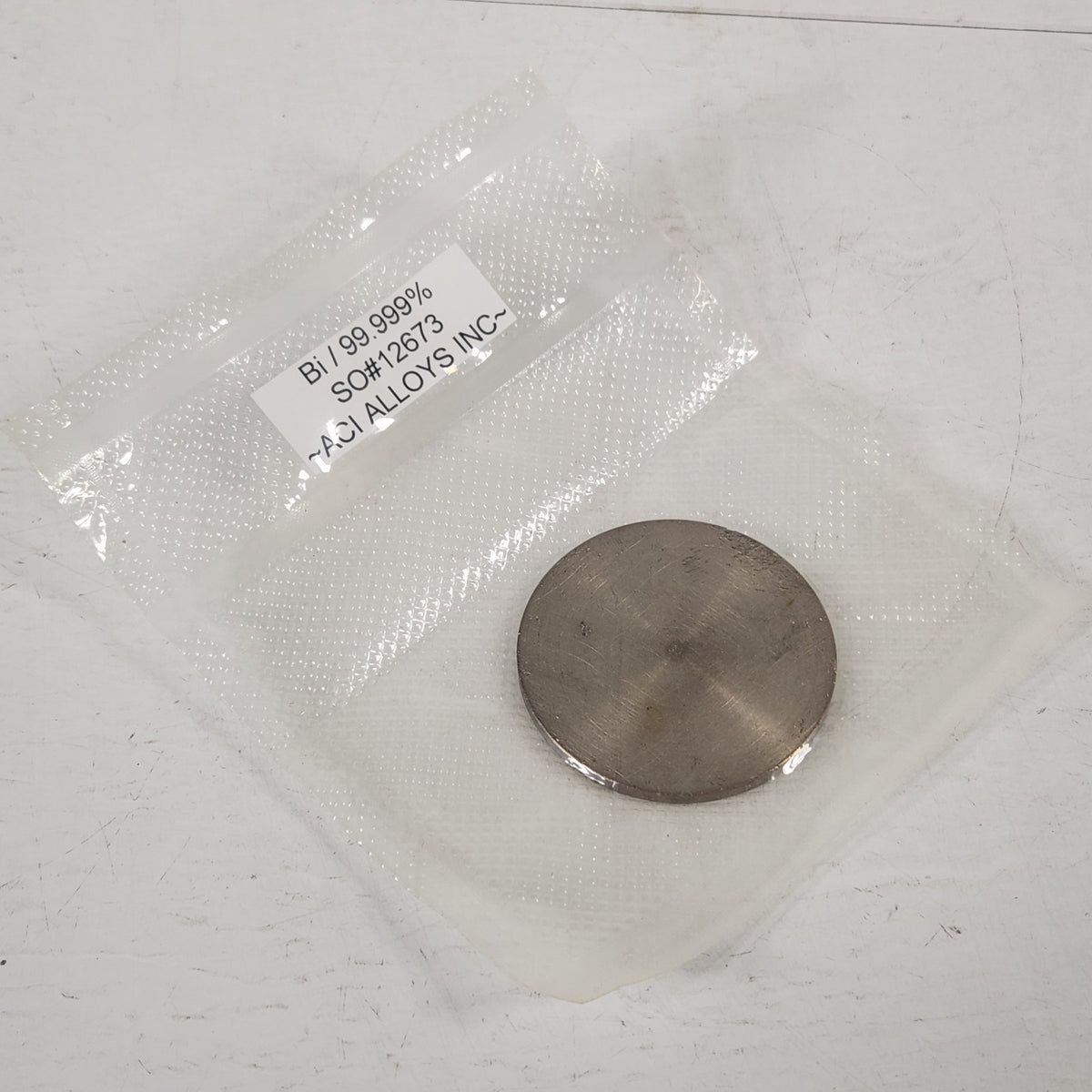 ACI Alloys Bismuth Bi 99.999% 5N Sputtering Target 2" x 1/8"