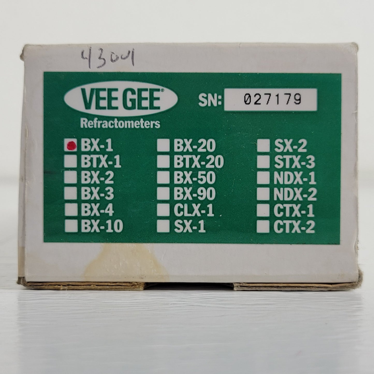 VEE GEE BX-1 0-32% Brix Handheld Refractometer Kit Case Syringe 43001