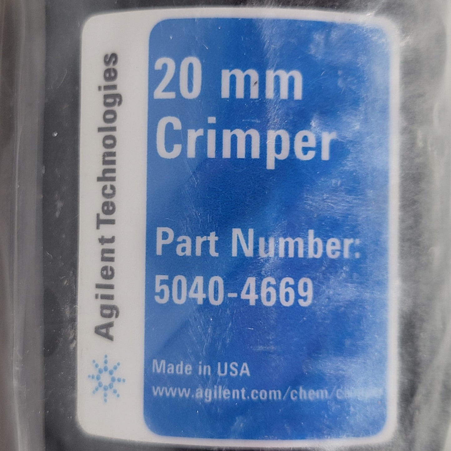 Agilent 5040-4669 Manual Crimper + 5183-4477 20mm PTFE/Silicone Caps 100pk