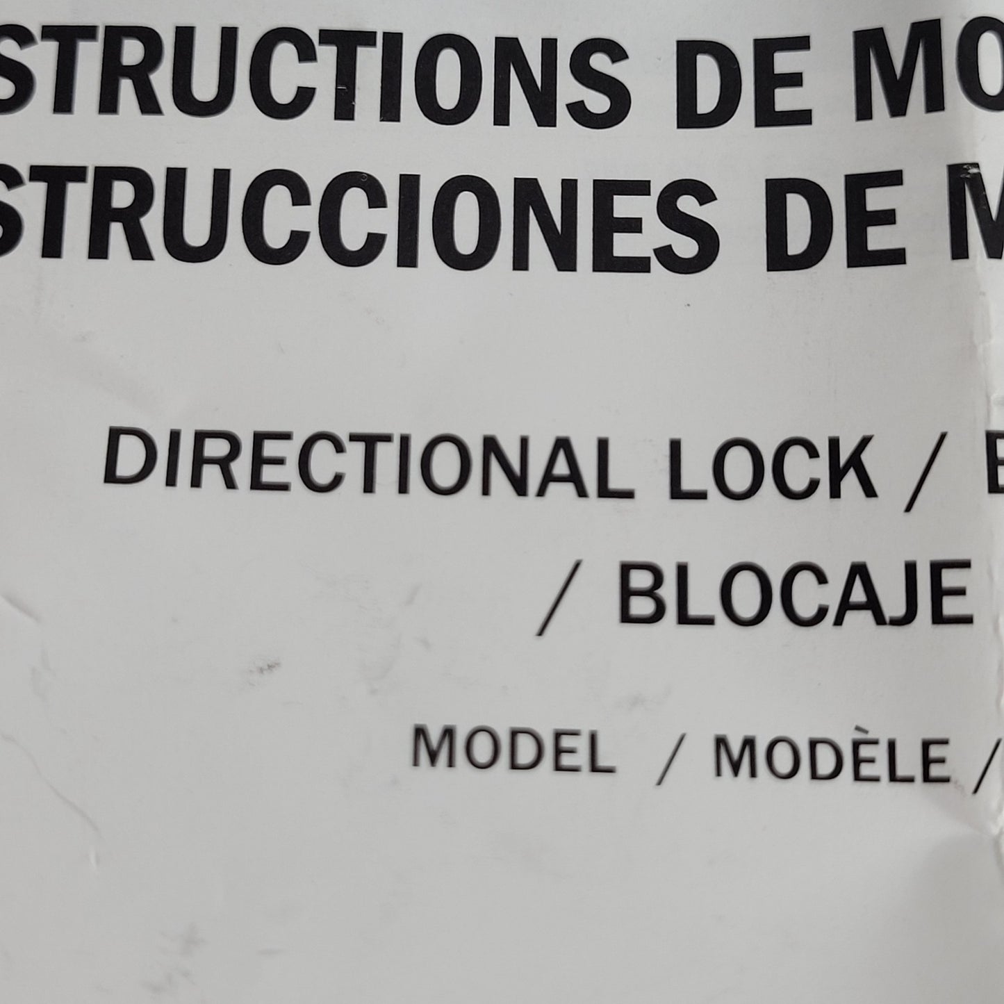 METALTECH IDCCDL001 Directional Lock with Bolts, Washers, and Instructions