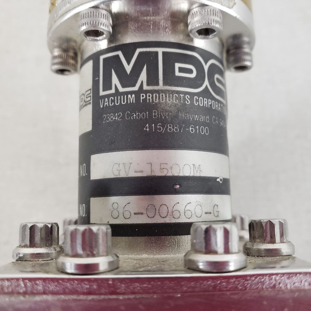 MDC GV-1500M Manual 1.5" Gate Valve 2.75" CF DN40CF Stainless UHV Vacuum