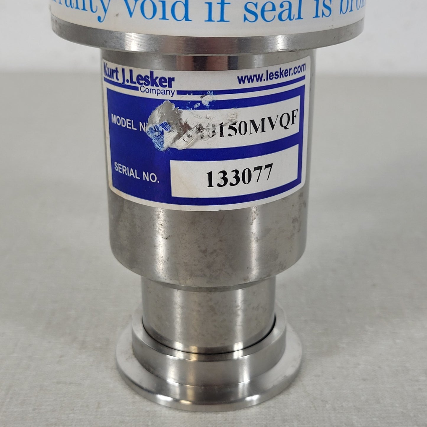 Kurt J Lesker SAV0150MVQF KF40 NW40 Manual Bellows SS Angle High Vacuum Valve