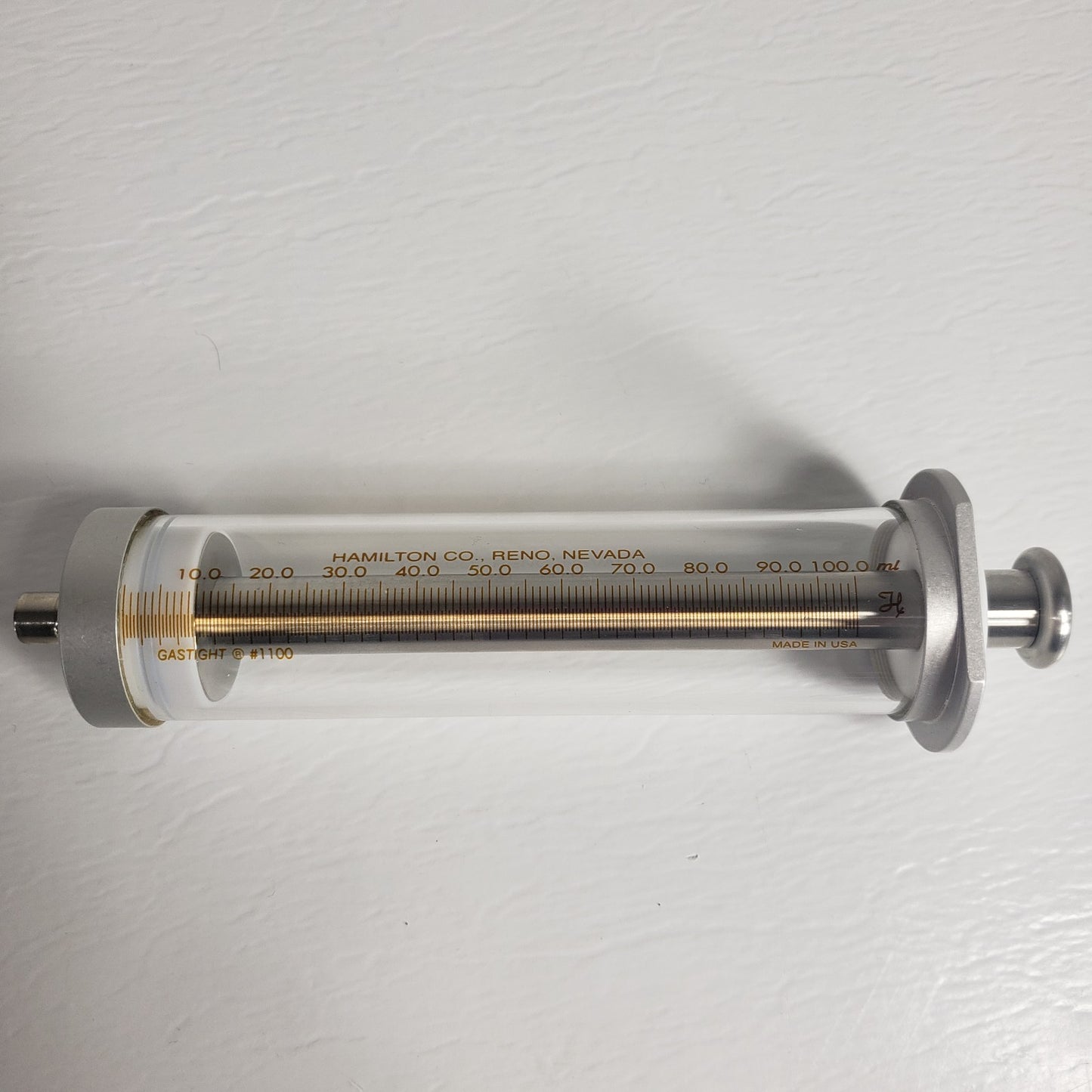 HAMILTON Gastight #1100 100.0ml Srng, Broken Luer Hub Tip