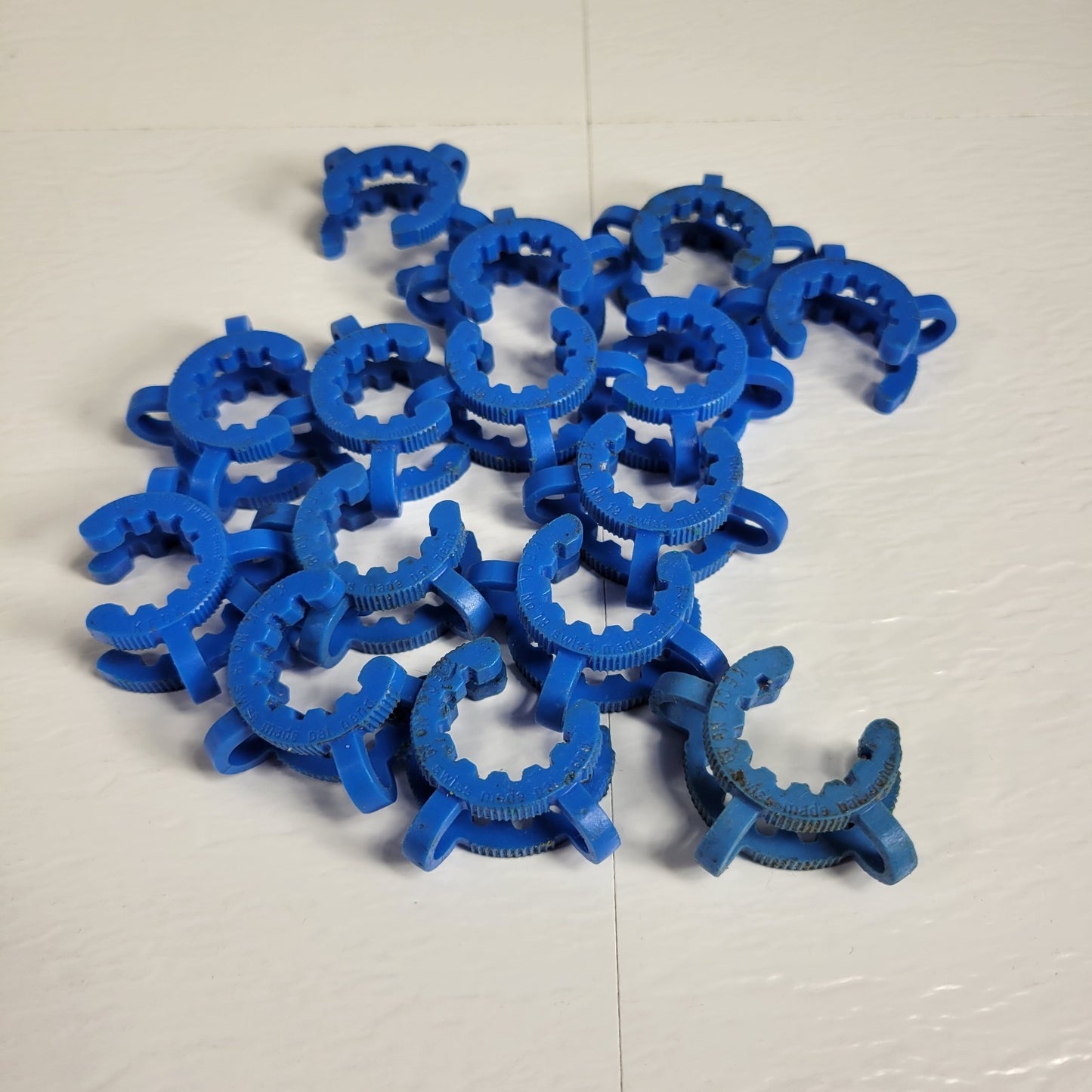 Pack of 15 SCHOTT Duran KECK KC19 Blue Plastic Joint Clips 19/22 19/26