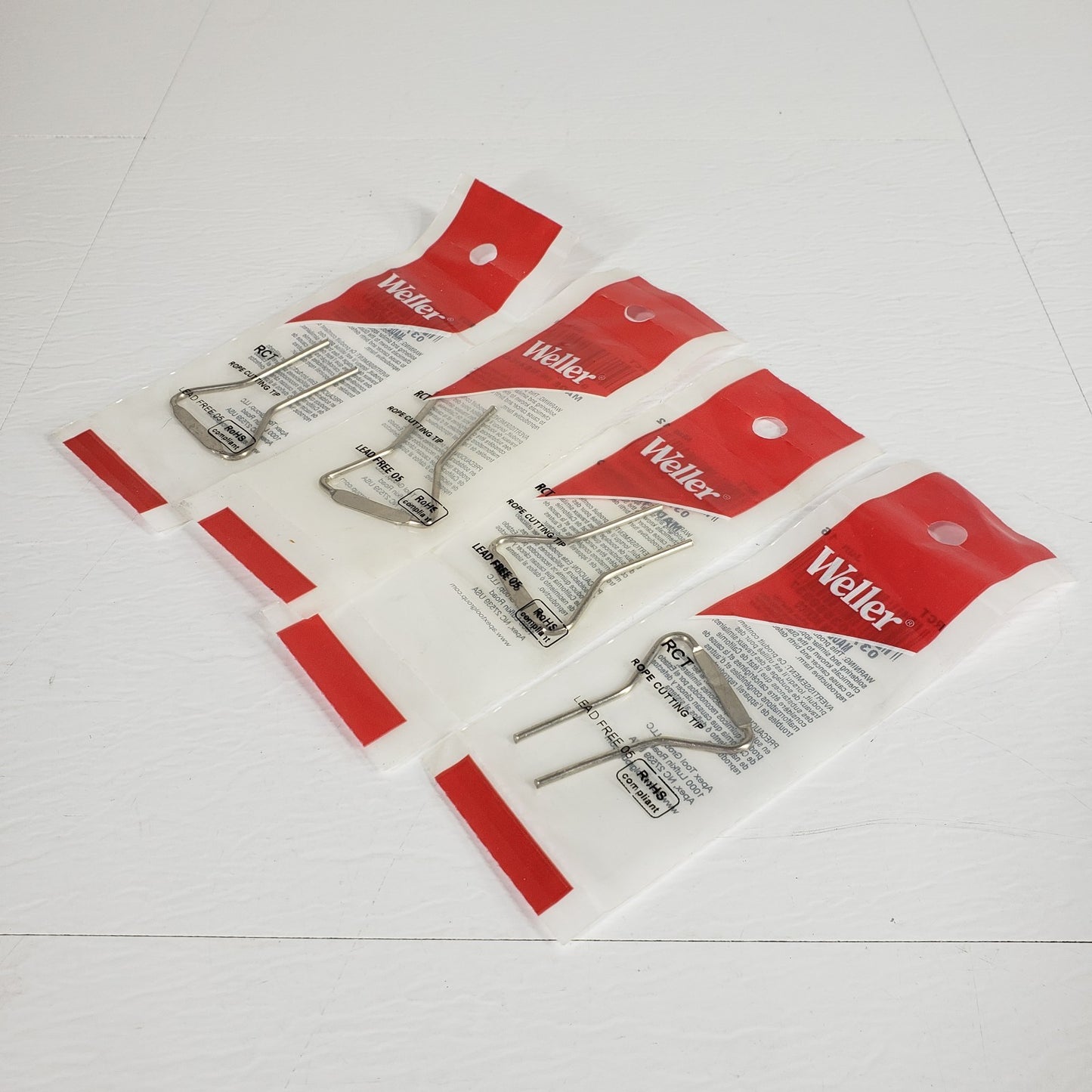 Lot of 4 Weller RCT Rope Cutting Tips 8200 D550 D650 9400 Soldering Guns