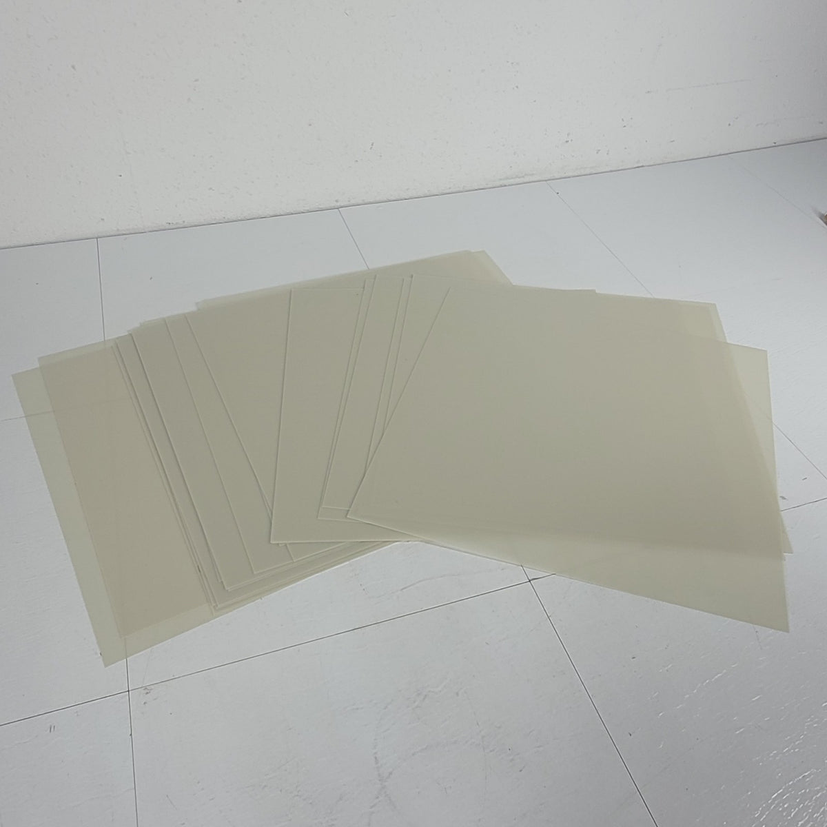 Lot 19 PET Polyester Film Sheets 14 Mil .014" 14" x 14" Translucent Plastic