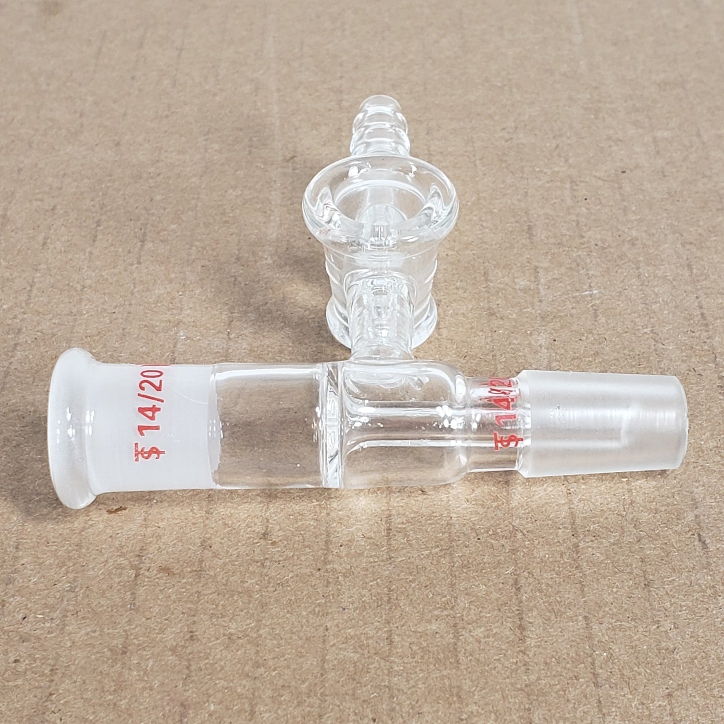 Synthware A741420G Control Flow Vertical Vacuum Take-Off Adapter 14/20 CN