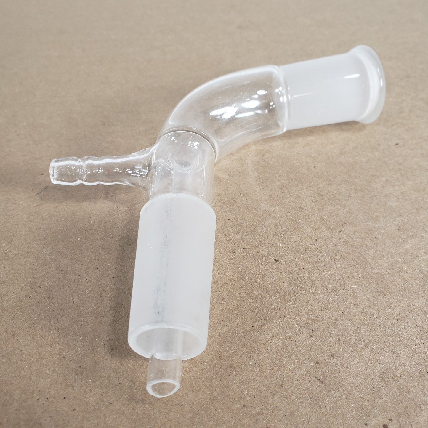 Chemglass CG-1050-01 105° Angle Vacuum Connecting Adapter with 24/40 Joints