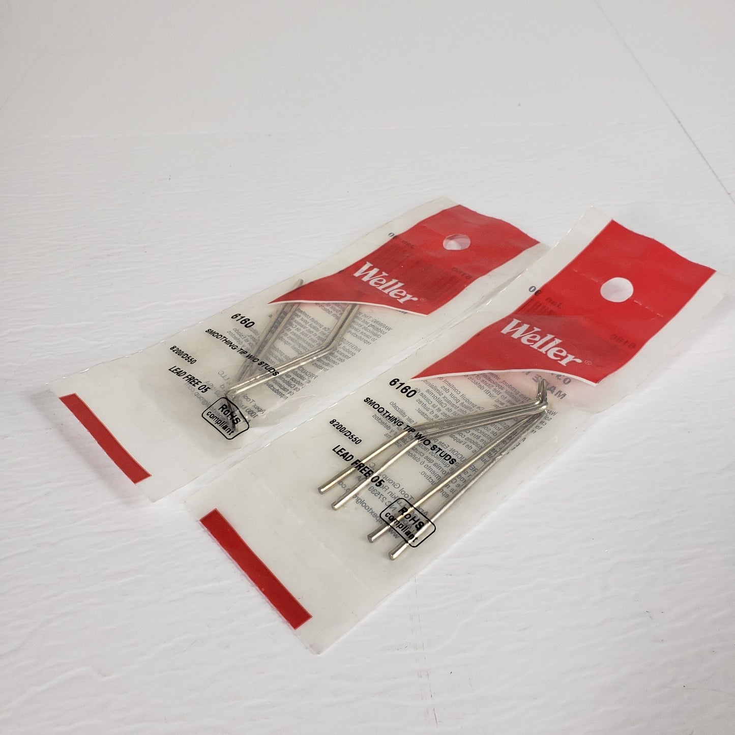 Lot 2 Weller 6160 Smoothing Tip 2-Pack 8200 D550 D650 w/o Studs