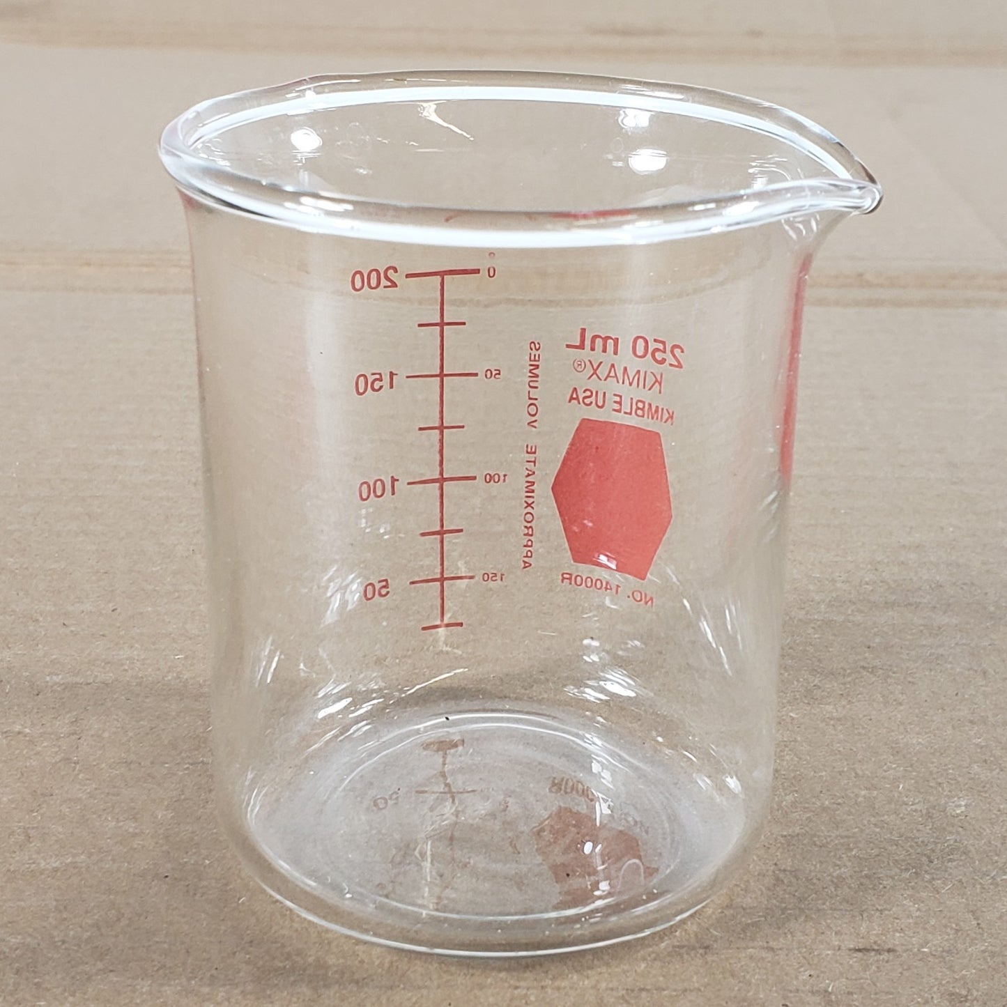 Lot Of 5 Pyrex/VWR/Kimble Kimax No. 1000-250/89000-204/14000R 250mL Beakers