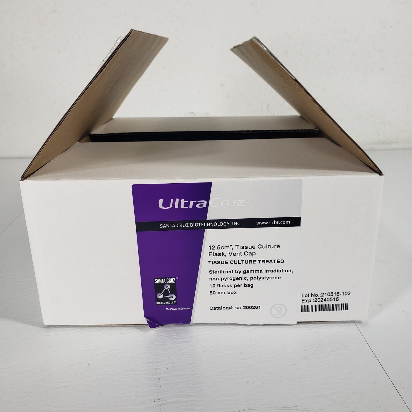 Santa Cruz SC-200261 12.5cm2 Tissue Culture Flasks Vent Cap 40 Count