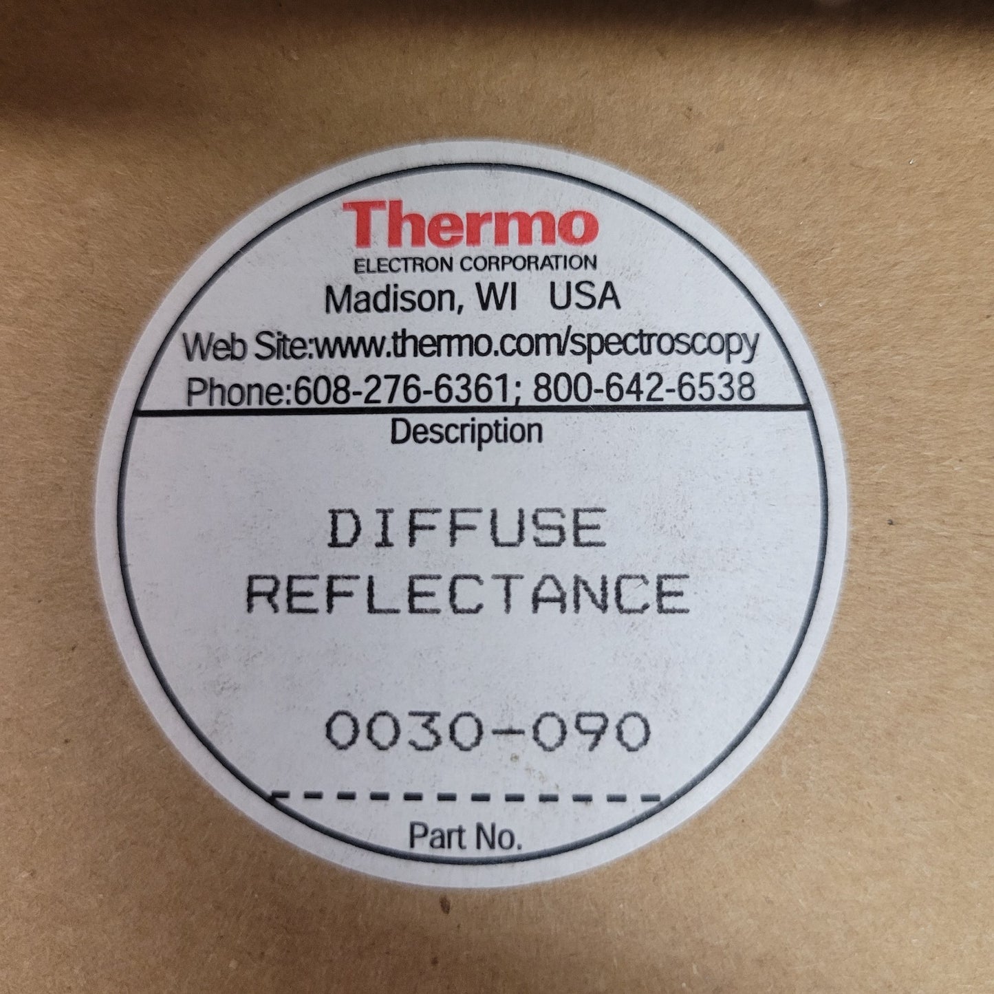 Thermo Nicolet 0030-090 DRIFTS Diffuse Reflectance FTIR Accessory 550 750