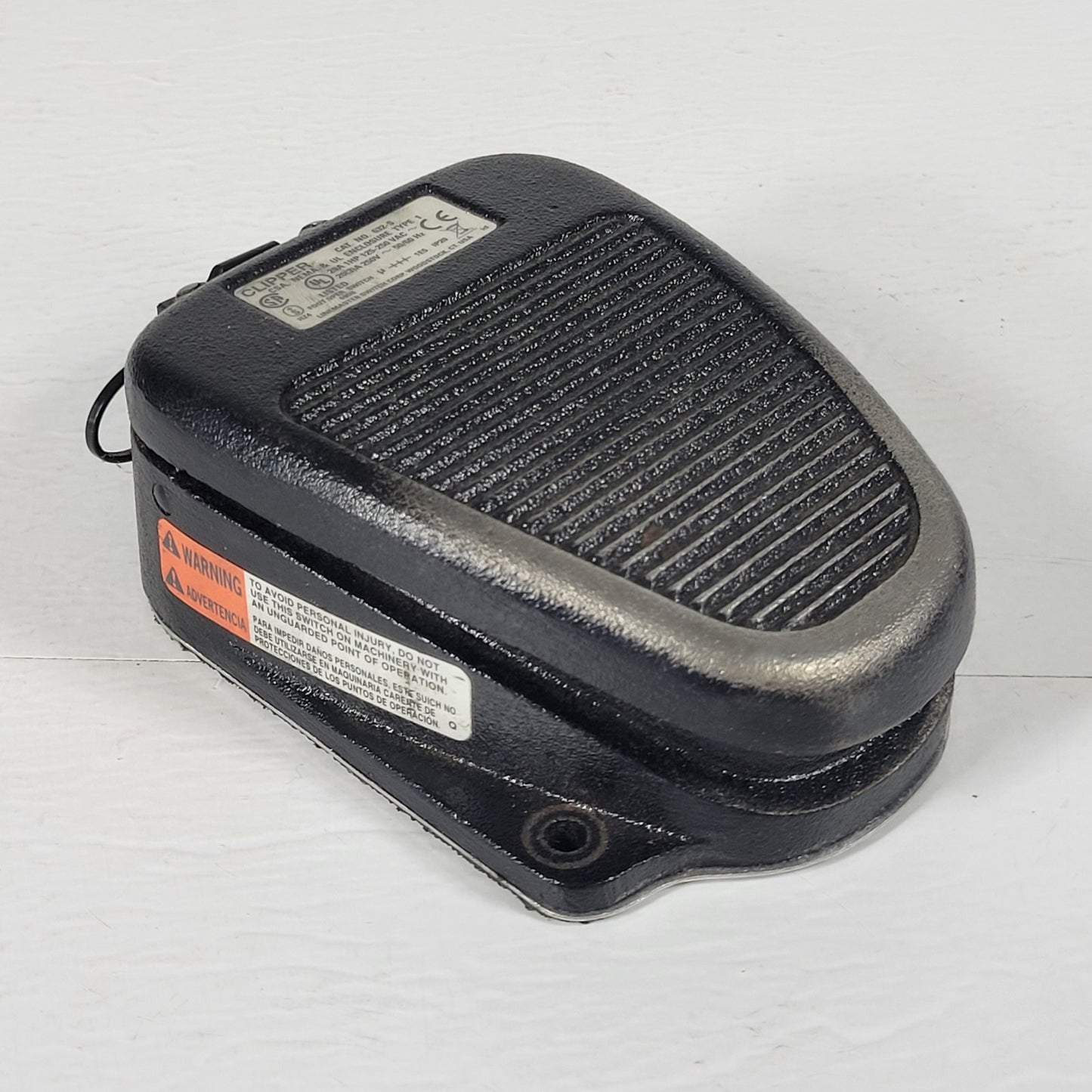 Electric Foot Operator Switch, 20A, 1HP, Cast Iron, Good Condition