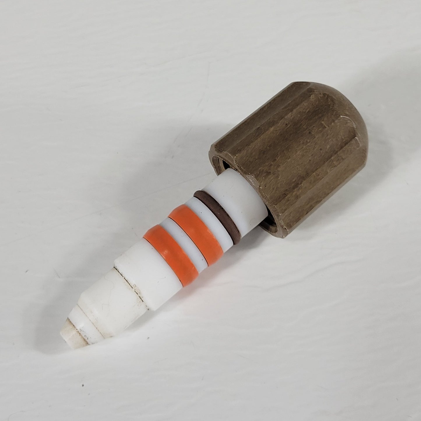 CHEMGLASS PTFE 0-12mm High Vacuum Valve Plugs for Vacuum Systems, Orange & Brown