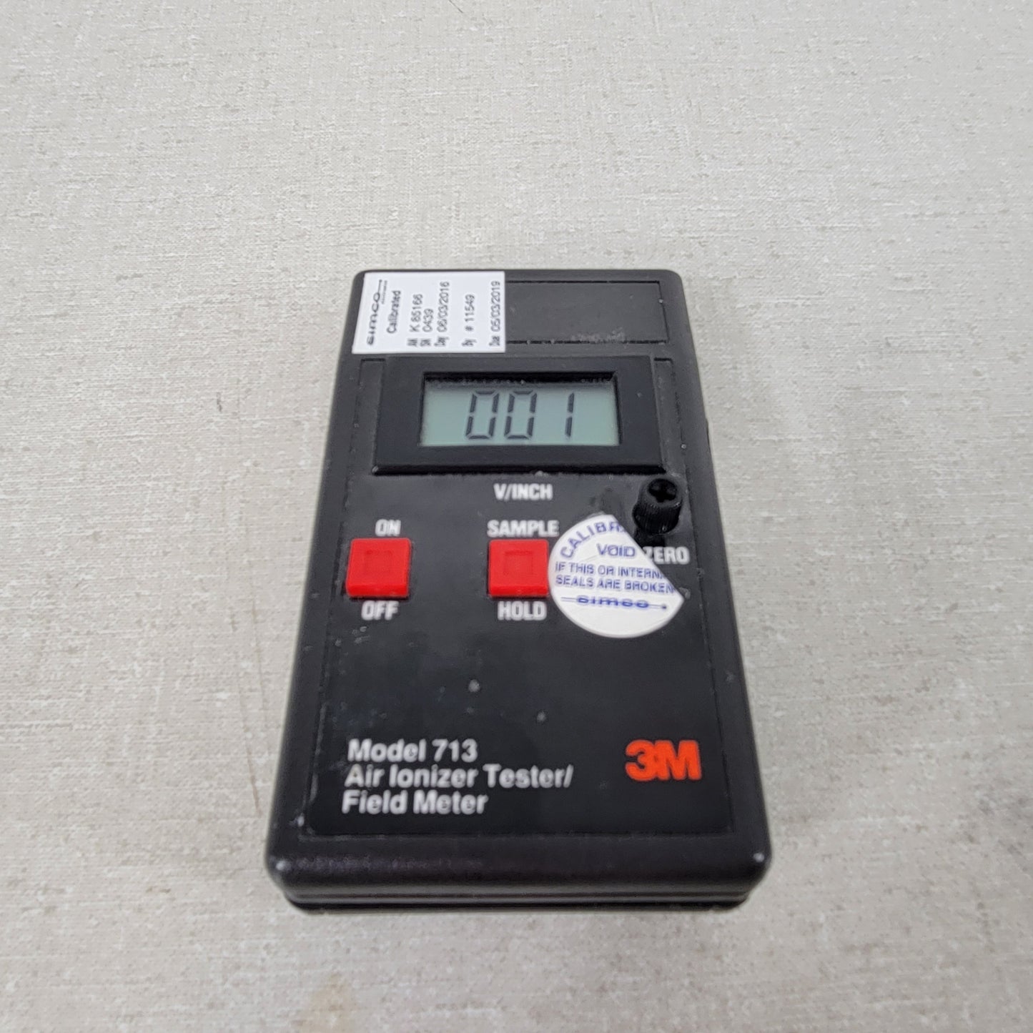 3M 713 Air Ionizer Tester Field Meter Electrostatic Discharge ESD Safety