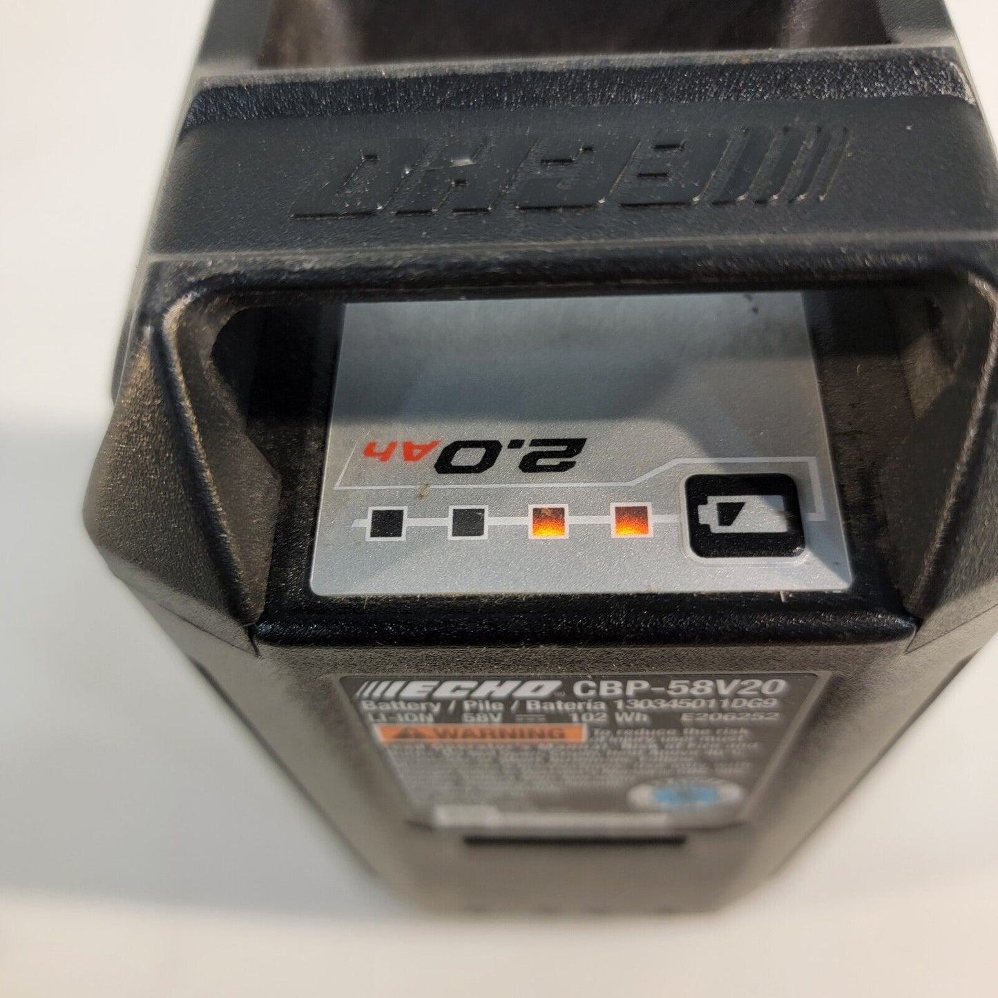 ECHO CBP-58V20 58V 2Ah Lithium-Ion Battery Pack For Parts - Dead Cells