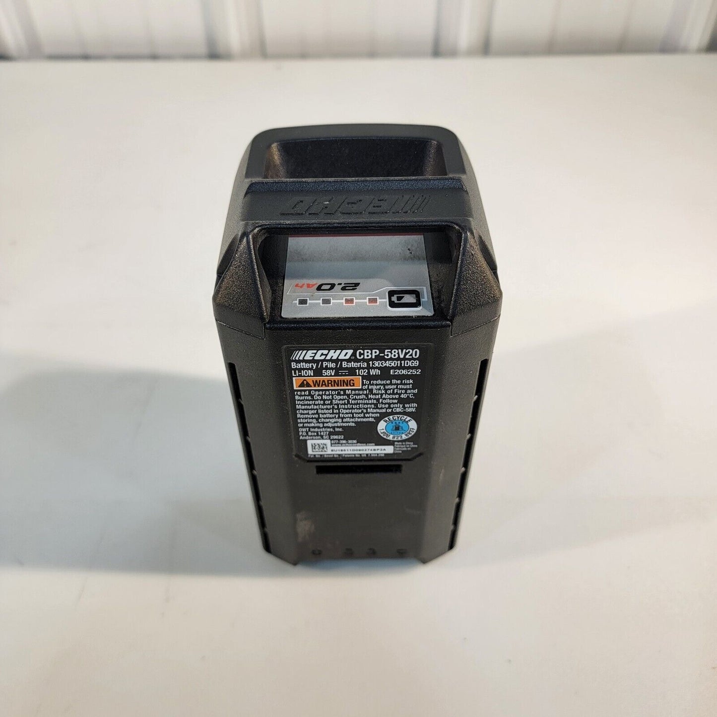 ECHO CBP-58V20 58V 2Ah Lithium-Ion Battery Pack For Parts - Dead Cells