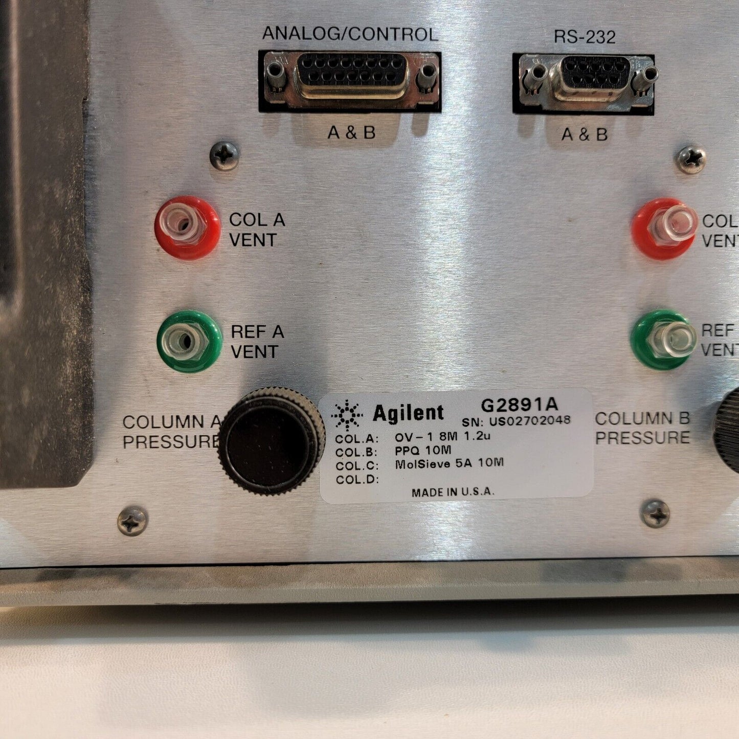 Agilent G2891A Quad Micro GC Portable Gas Chromatograph OV-1 8M 1.2u PPQ 10M Mol