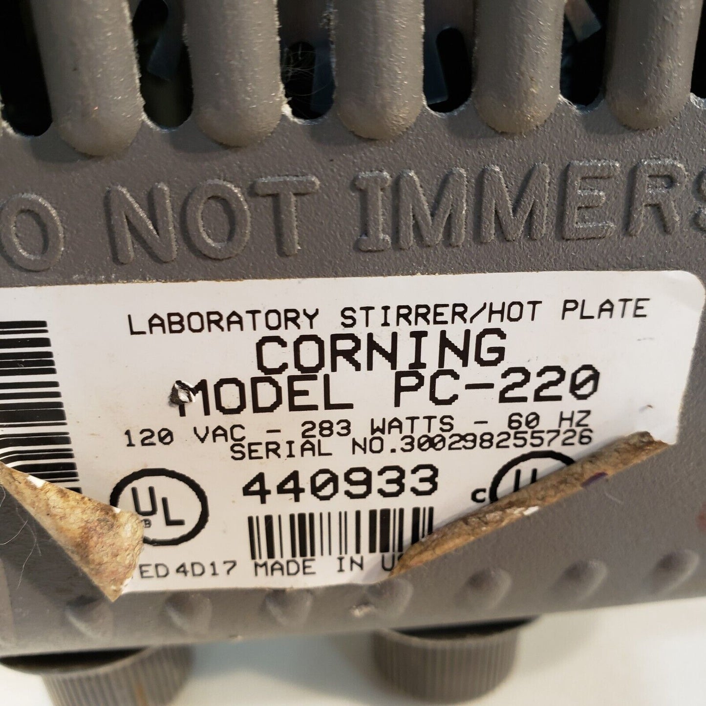 Corning PC-220 Lab Hot Plate And Stirrer