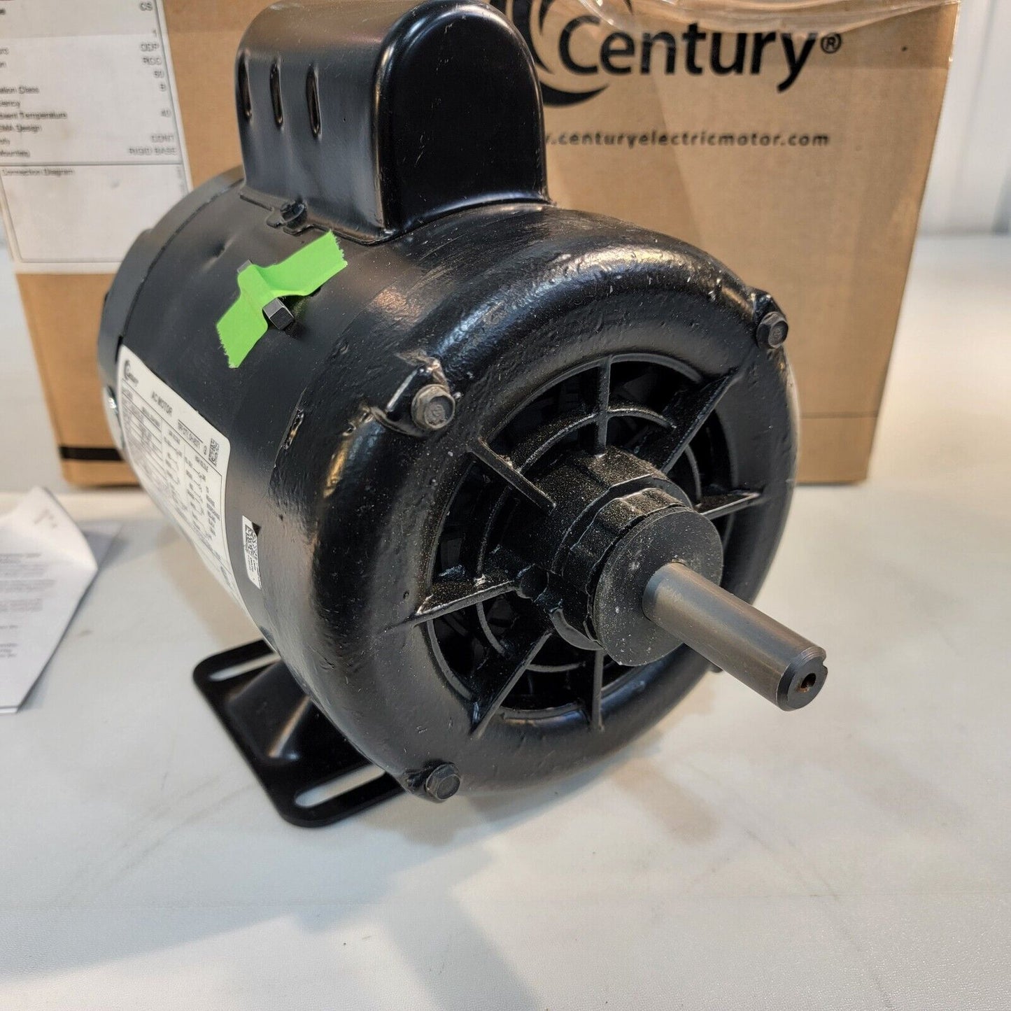 Century C658 AC Motor Electric 3/4 HP 1725 RPM 208-230V/115V 5.5/11A 5/8" Shaft