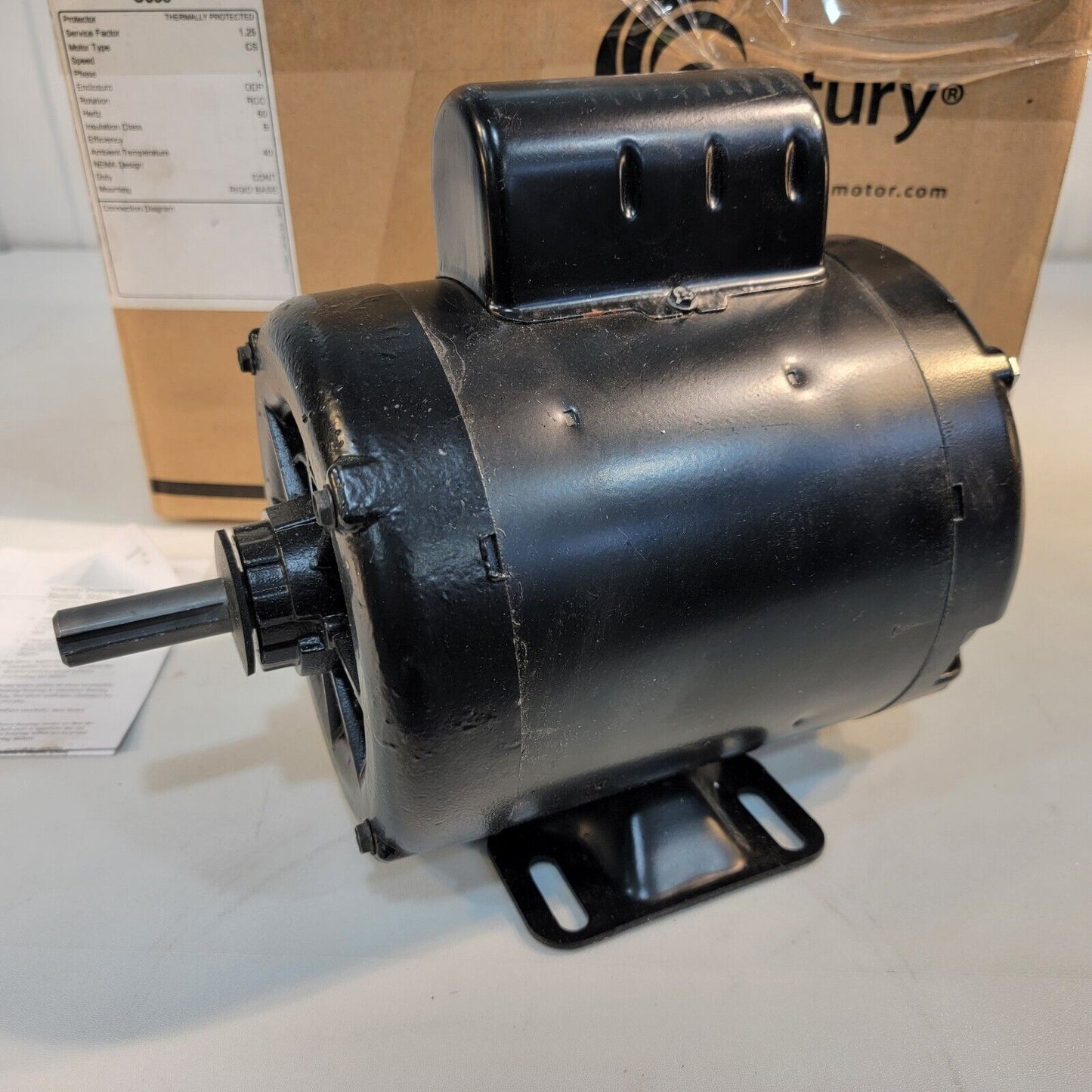 Century C658 AC Motor Electric 3/4 HP 1725 RPM 208-230V/115V 5.5/11A 5/8" Shaft