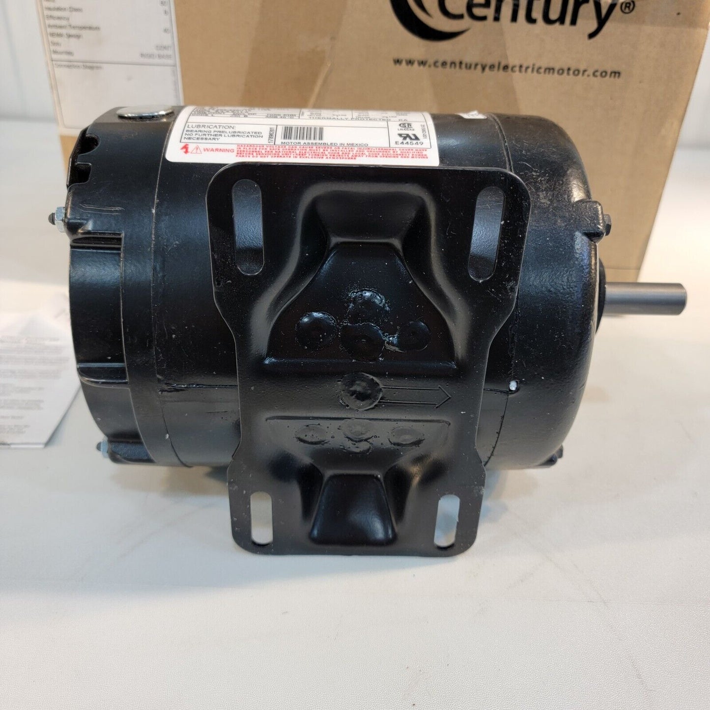 Century C658 AC Motor Electric 3/4 HP 1725 RPM 208-230V/115V 5.5/11A 5/8" Shaft