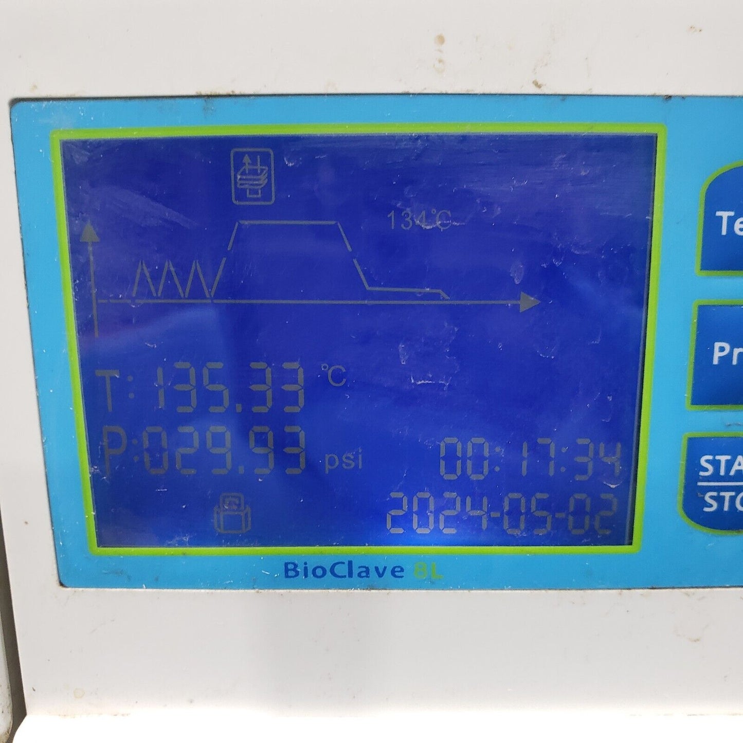 Bioclave STE-8-M 8L Autoclave 120V Tested to 30 PSI, 130 deg C