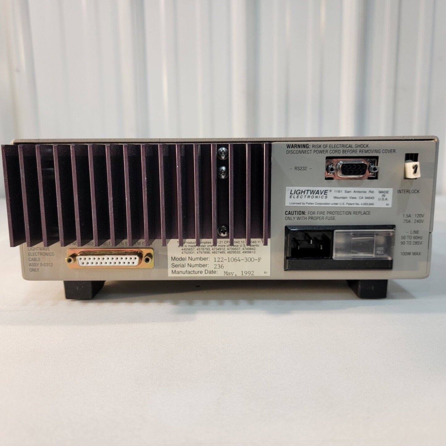 Lightwave Electronics 122-1064-300-F Laser NPRO Based Narrow Linewidth Supply