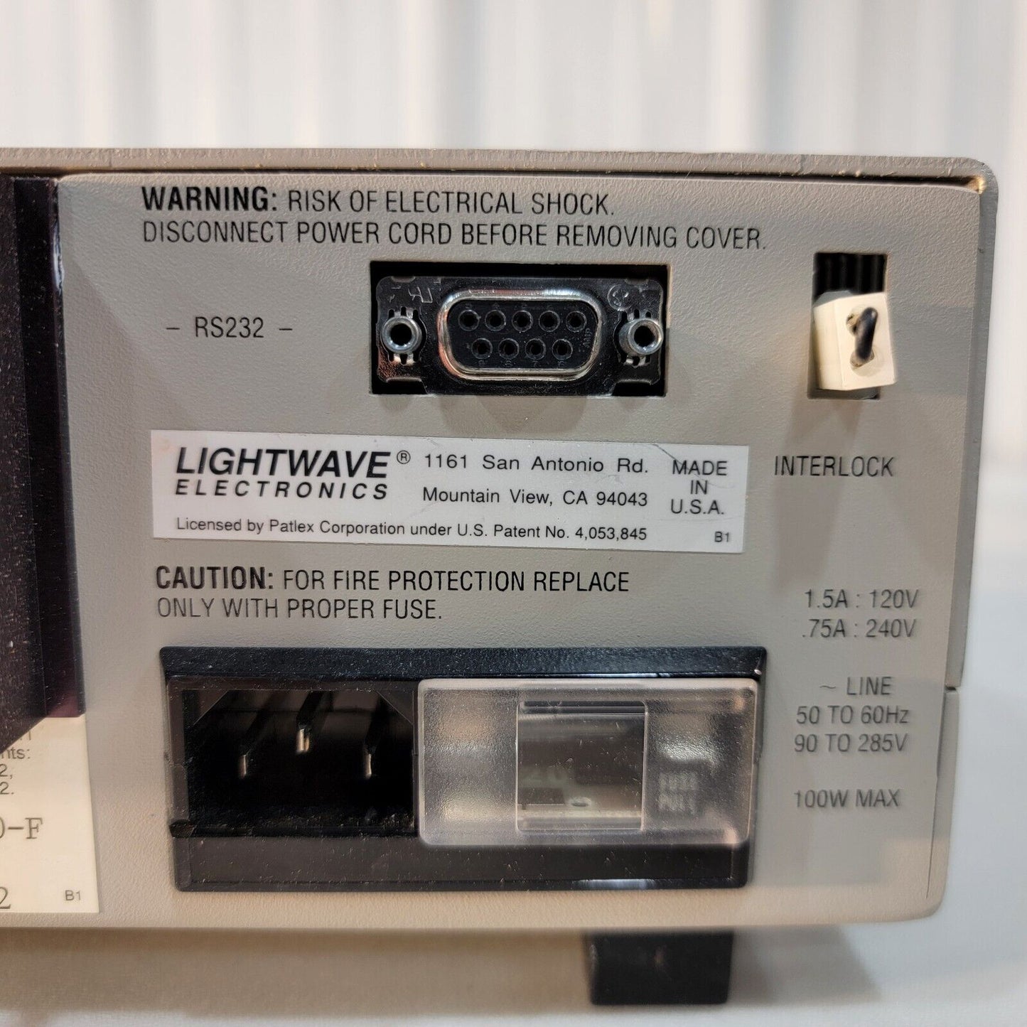 Lightwave Electronics 122-1064-300-F Laser NPRO Based Narrow Linewidth Supply