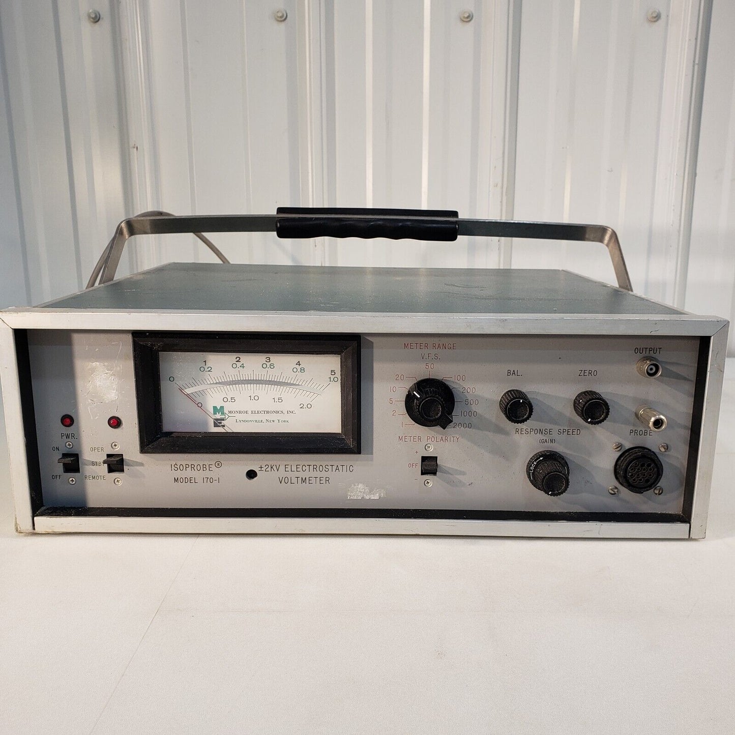 Monroe Electronics 170-1 Isoprobe 2KV Electrostatic Voltmeter