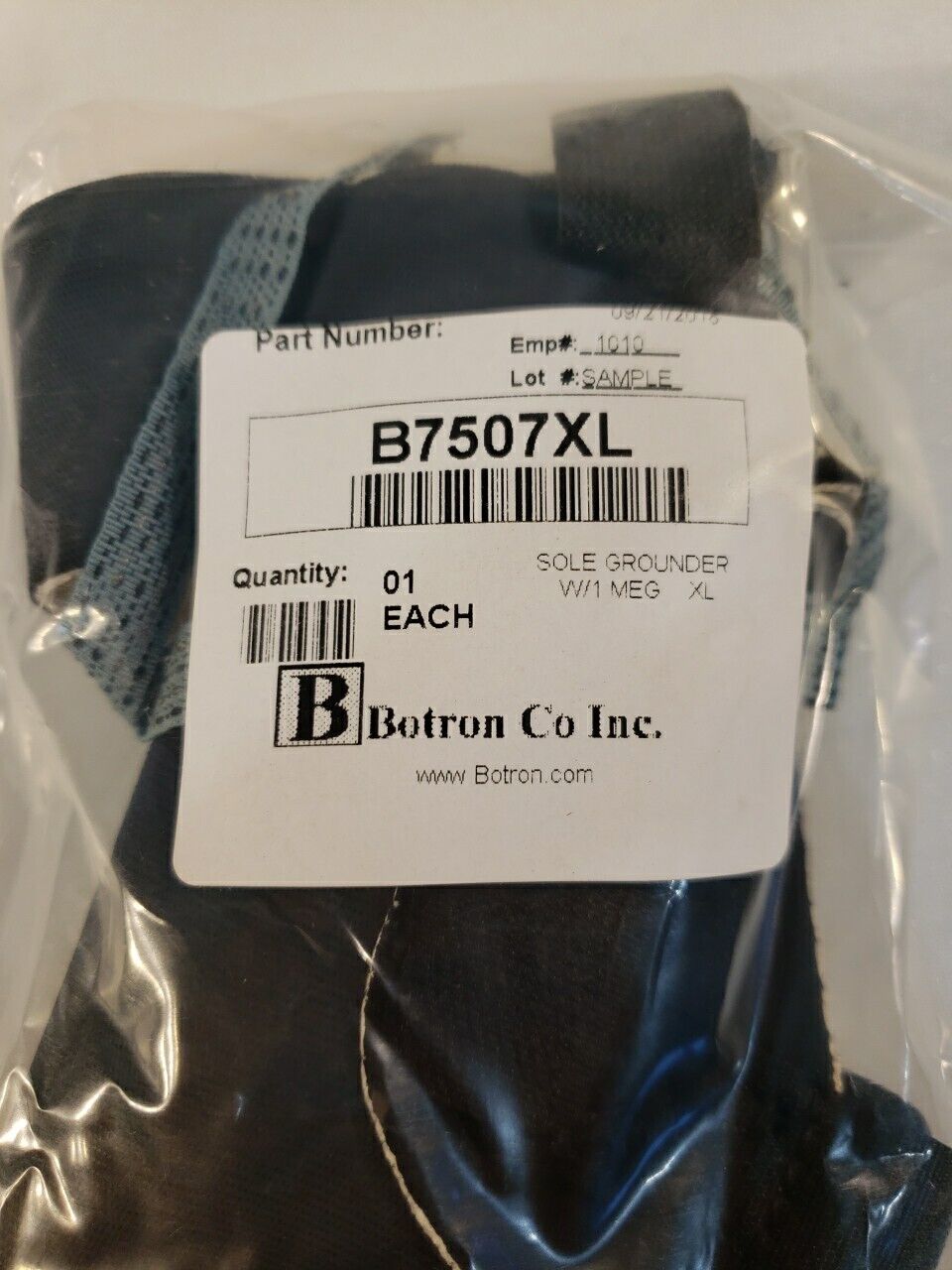Botron B7507XL Sole Grounder With 1 Meg Extra Large ESD Electrostatic Safety