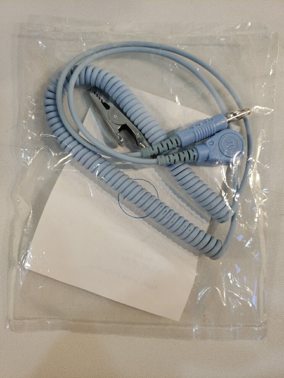 Marshall M-32024 6ft Coiled Grounder Cord 1 Meg Banana/Alligator Clip ESD Safety