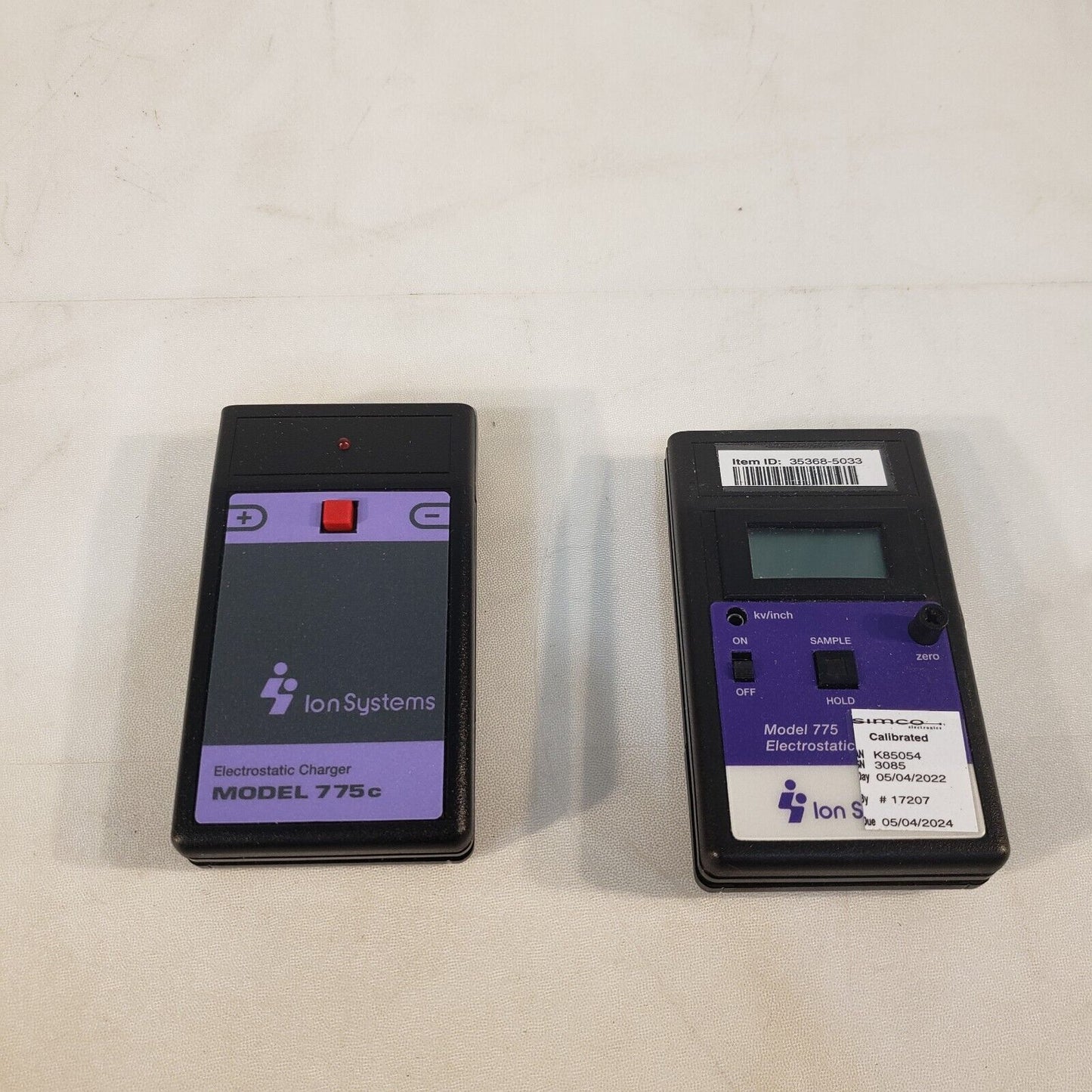 Ion Systems 775c Electrostatic Charger, 775 Fieldmeter, & Ground Cord Kit