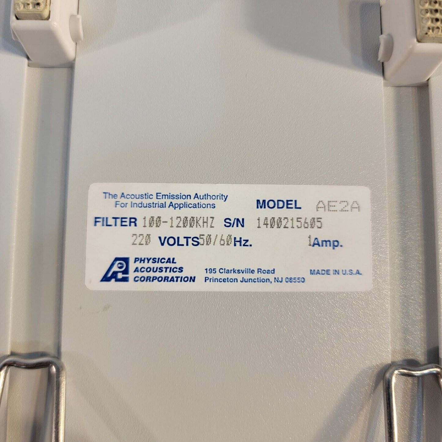 Physical Acoustics Corporation AE2A Wide Bandwidth AE Amplifier 100-1200 kHz